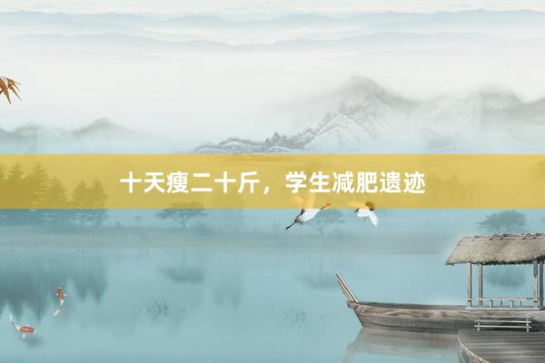 十天瘦二十斤，学生减肥遗迹